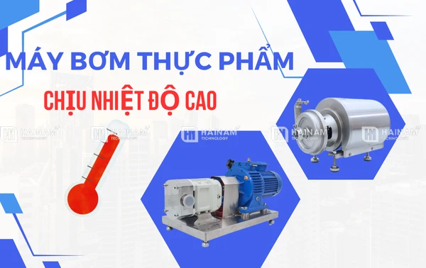 bơm thực phẩm inox chịu được nhiệt độ cao