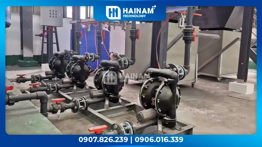 Tiêu chị chọn vật liệu cho máy bơm màng bơm ép bùn