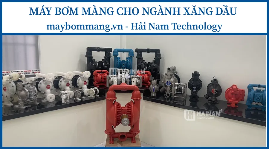 bơm màng khí nén cho ngành xăng dầu