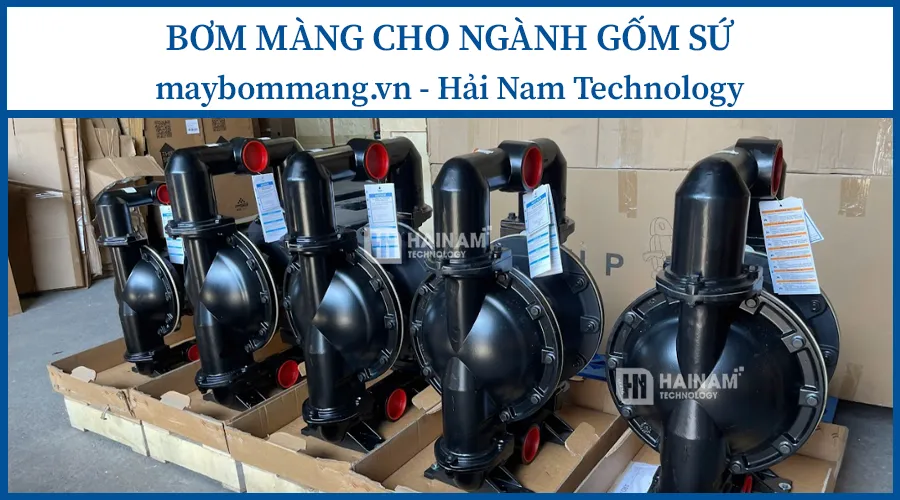 máy bơm màng cho ngành gốm sứ