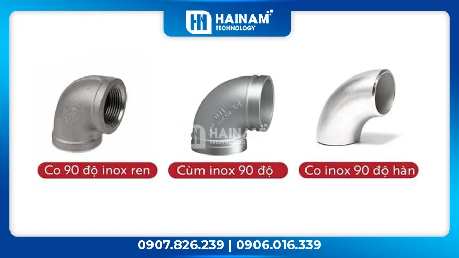 phân loại co 90 độ inox