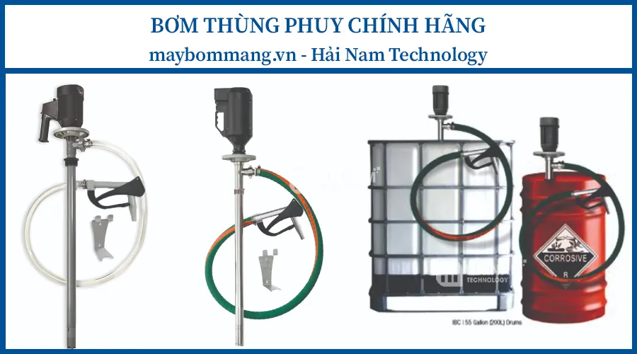 máy bơm hút thùng phuy