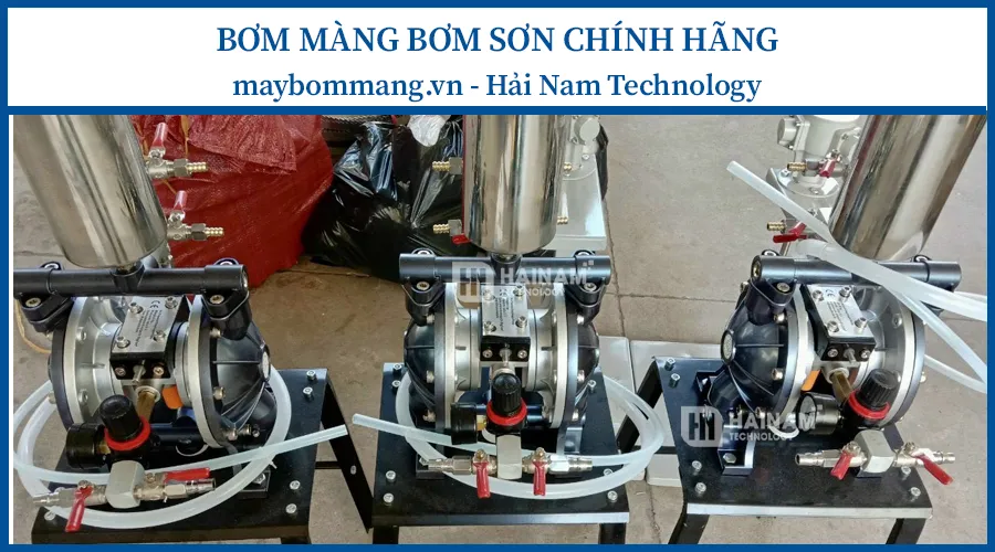 máy bơm màng khí nén dùng để bơm sơn