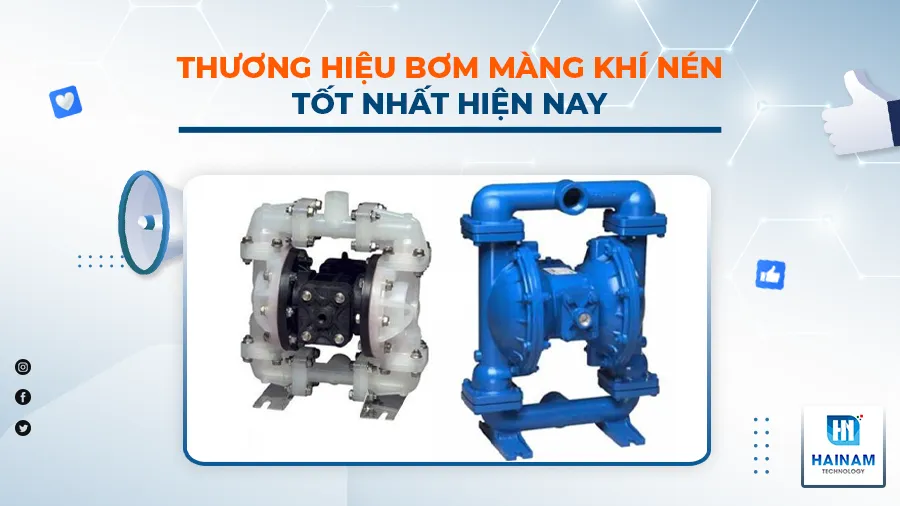 thương hiệu bơm màng khí nén