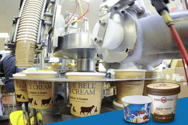 dây chuyền sản xuất kem đông lạnh