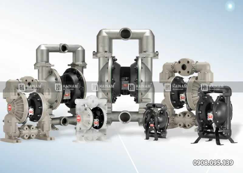 bơm aro thân inox bơm dung môi hóa chất