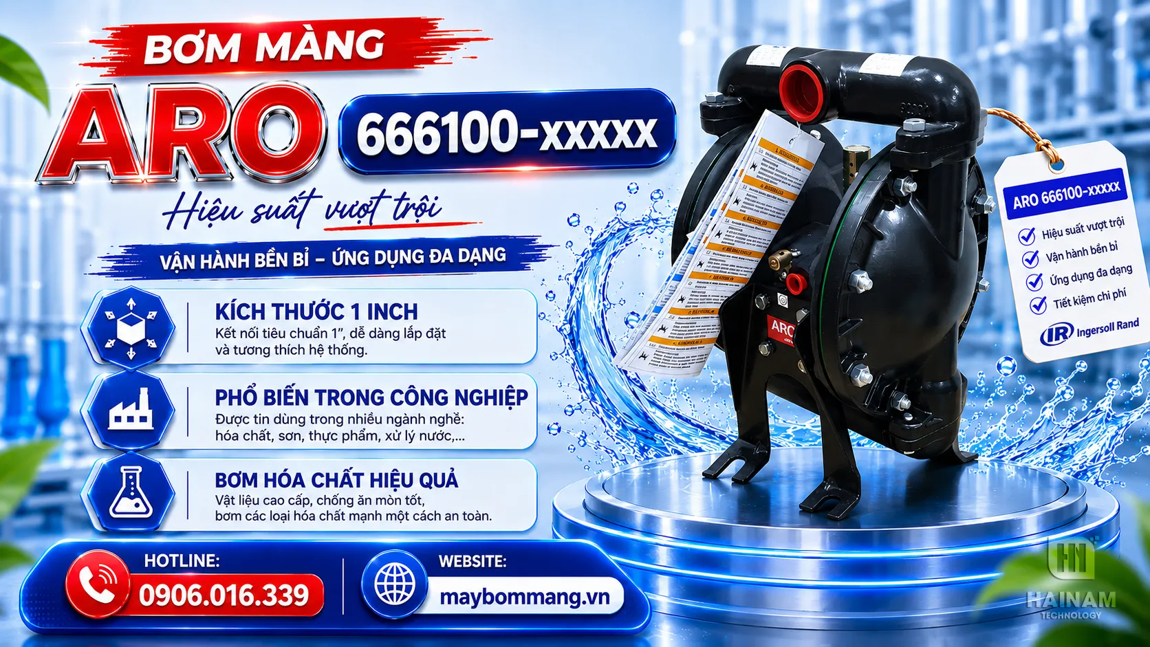 bơm màng aro 666100 chính hãng
