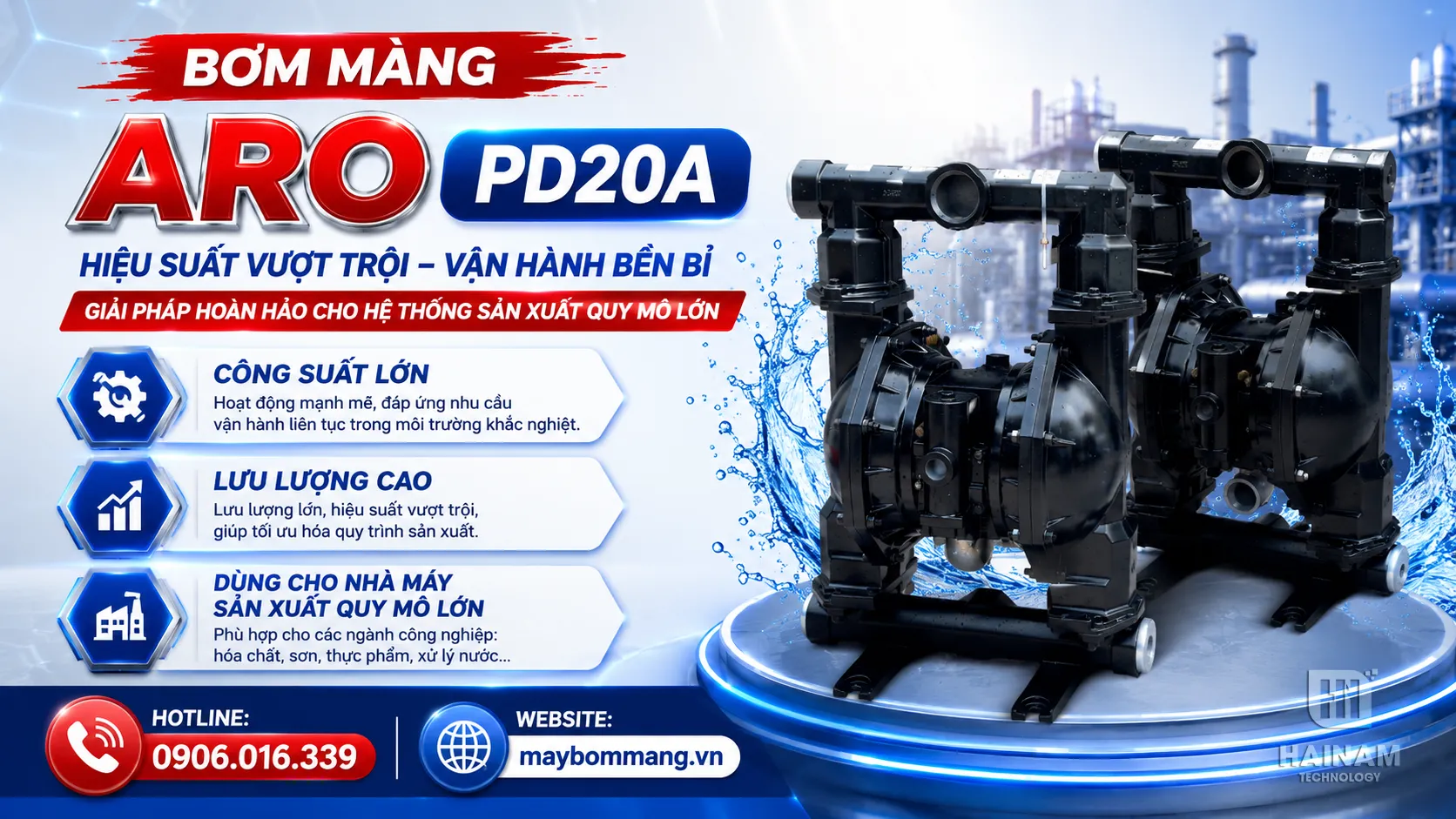bơm màng aro pd20a công suất lớn