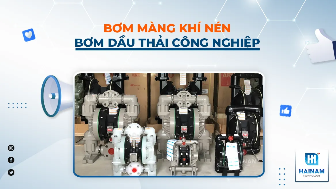 bơm màng khí nén bơm dầu thải