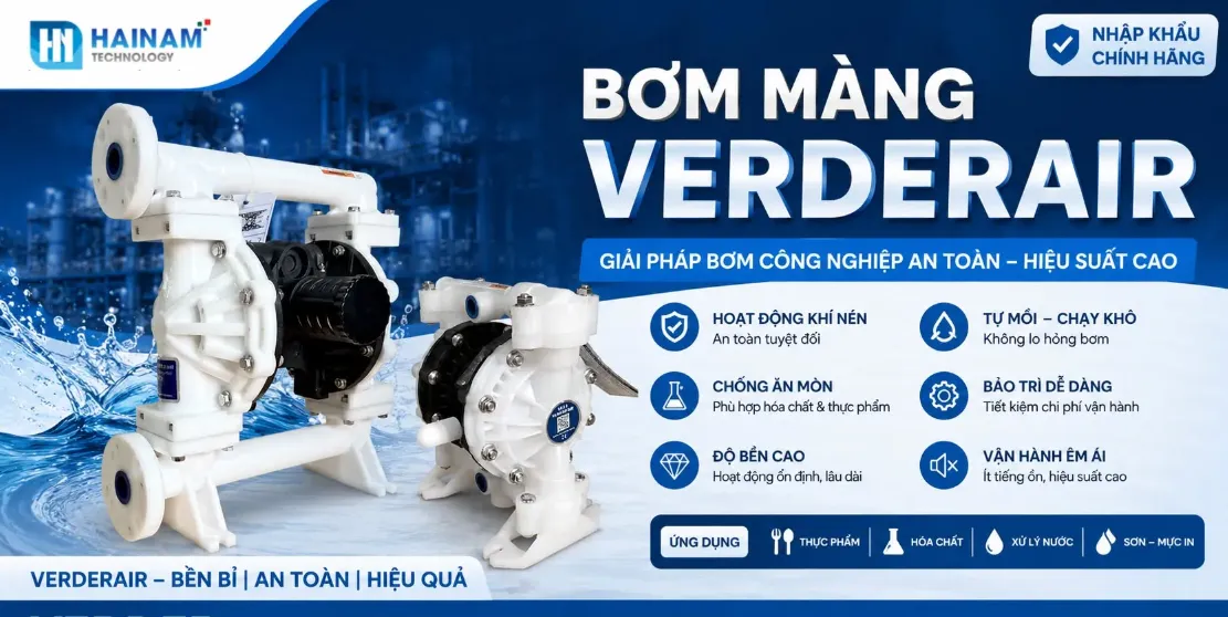 bơm màng khí nén đa dạng ứng dụng
