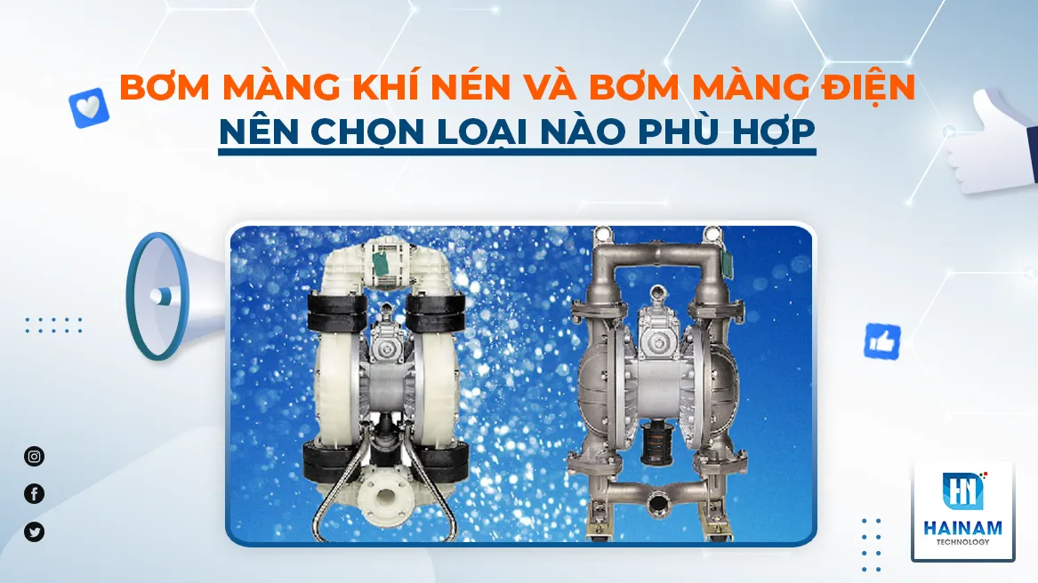 bơm màng khí nén và bơm màng điện