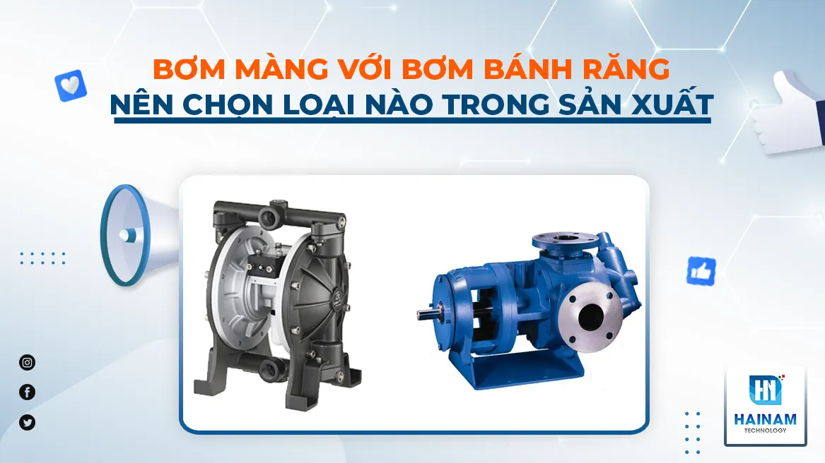so sánh bơm màng với bơm bánh răng