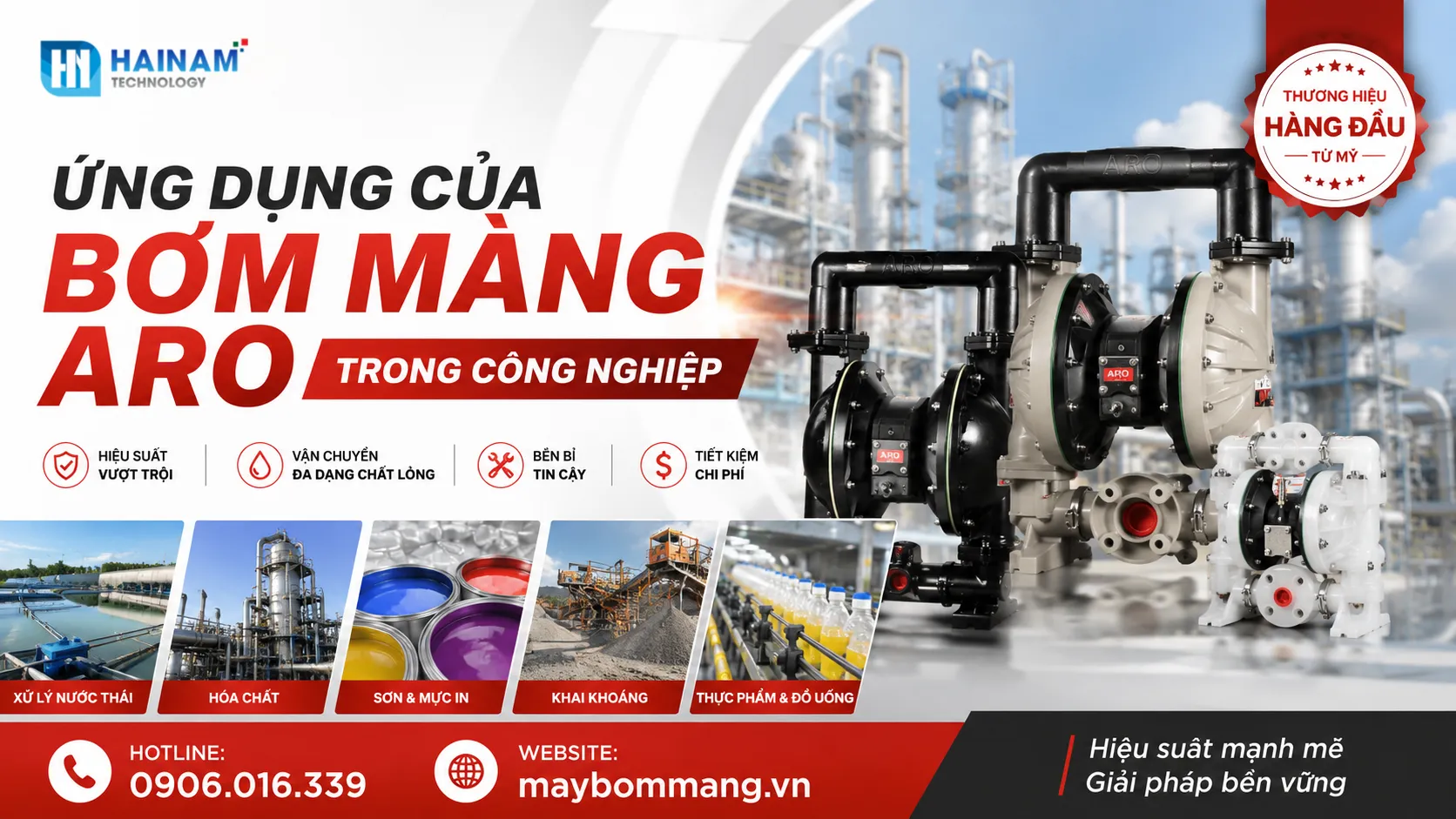 ứng dụng bơm màng aro